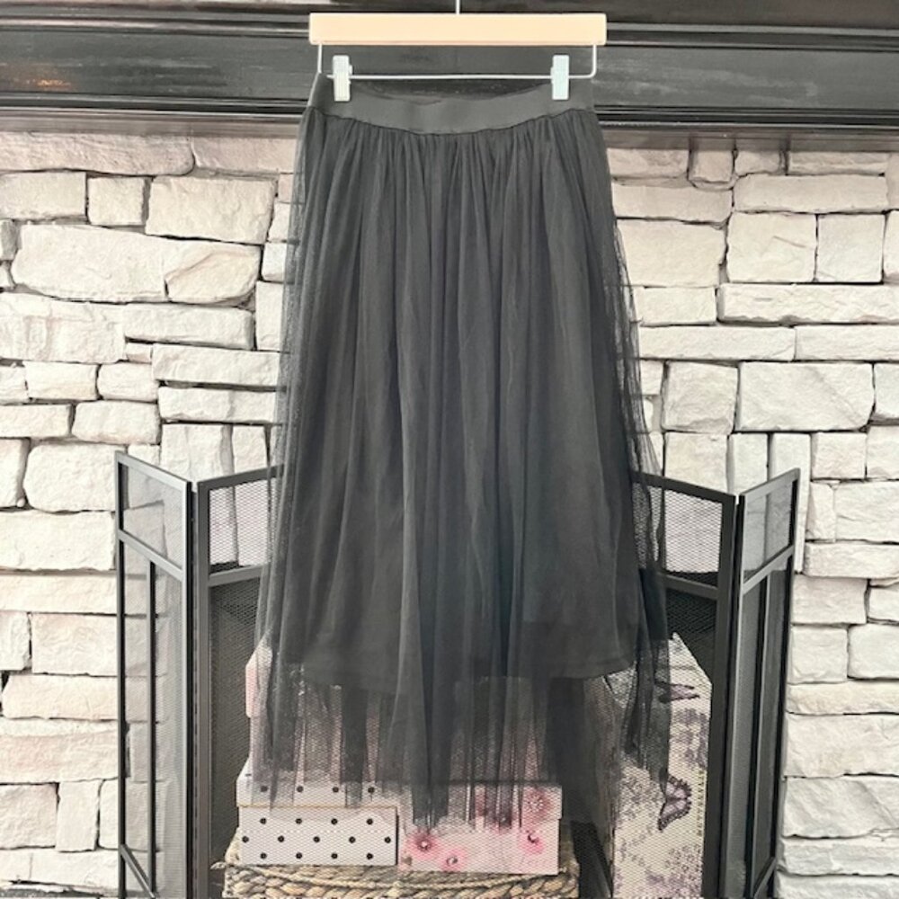 Midi Princess Tulle A-Line Elastic Skirt